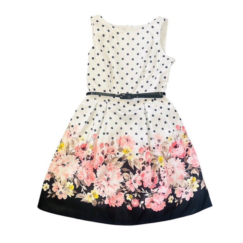 Jessica Howard Dress Womens Size 12 Multicolor Fit & Flare Polka Dot - Picture 7 of 7